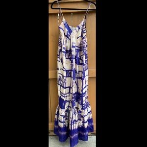 Anthropologie 100% Silk Maxi Dress. Size 6.